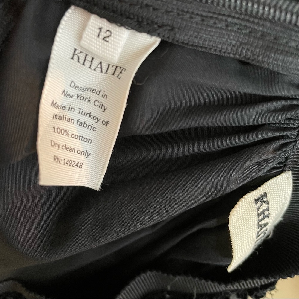 KHAITE Pleated Cotton-Poplin Midi Skirt In Black Women’s 12 - Picture 9 of 10